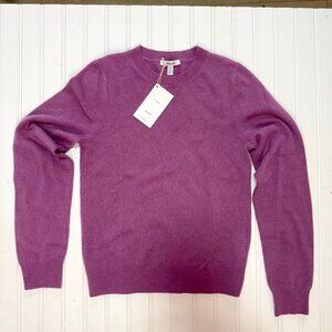 NWT Splendid Tori Cashmere Crewneck Sweater Mulberry 100% Cashmere S